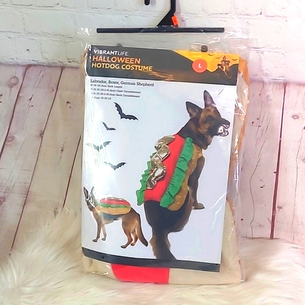 🆕️NWT Vibrantlife Large Dog Hotdog Halloween Costume - Picture 7 of 11